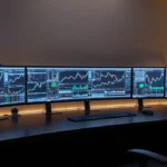 Plateforme de copy trading avec interface de trading et graphiques