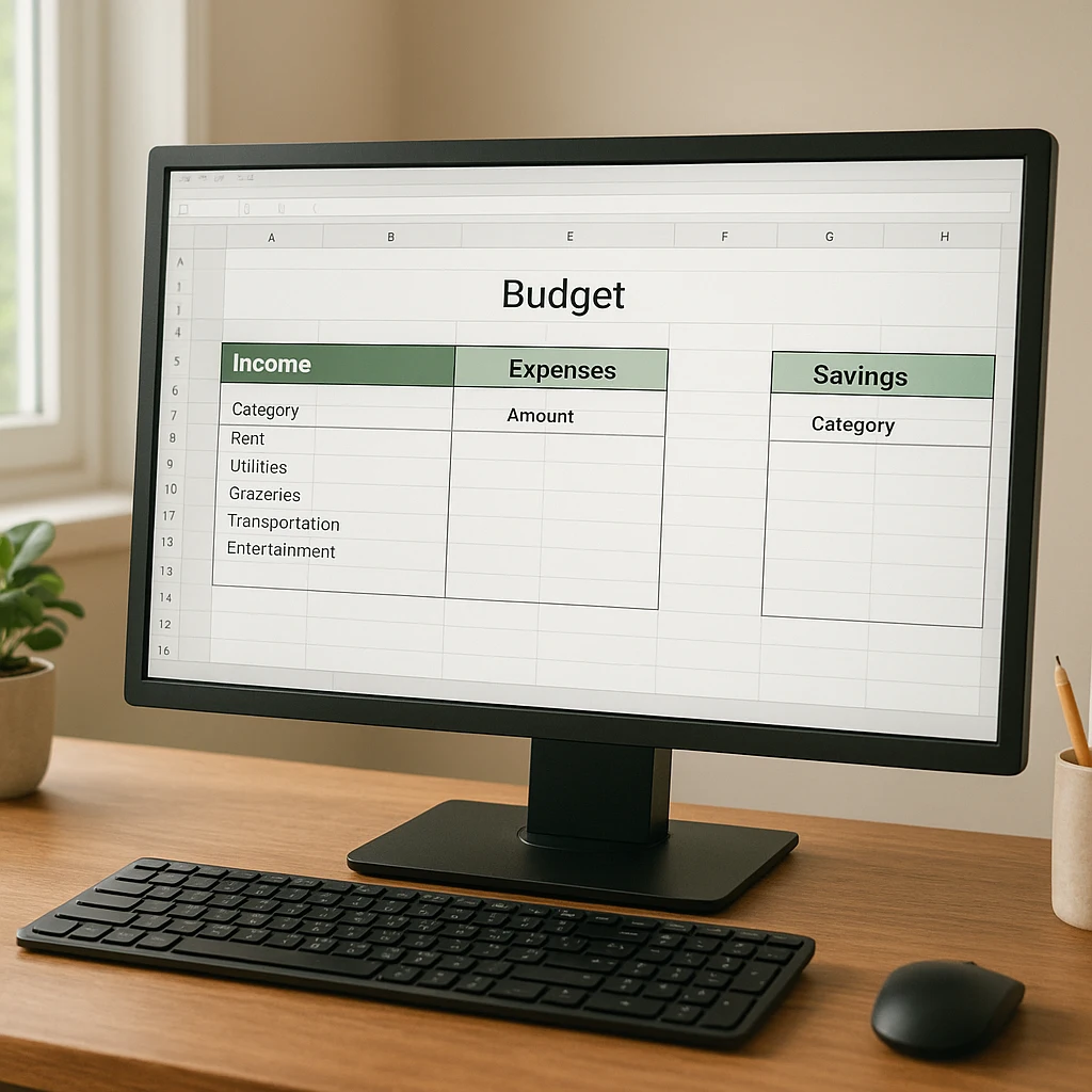 Exemple de tableur pour suivre ses revenus et dépenses dans la gestion de budget personnel