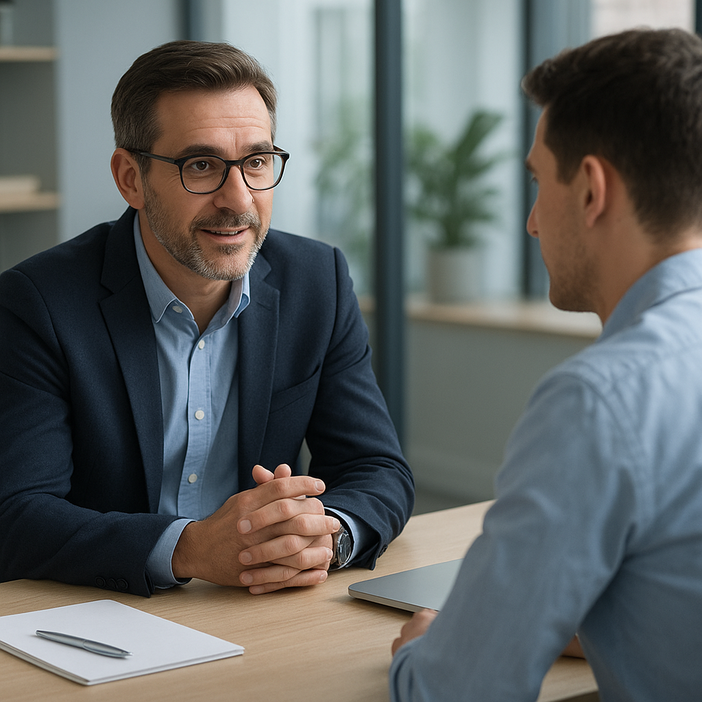 Manager à l’écoute lors d’un échange individuel