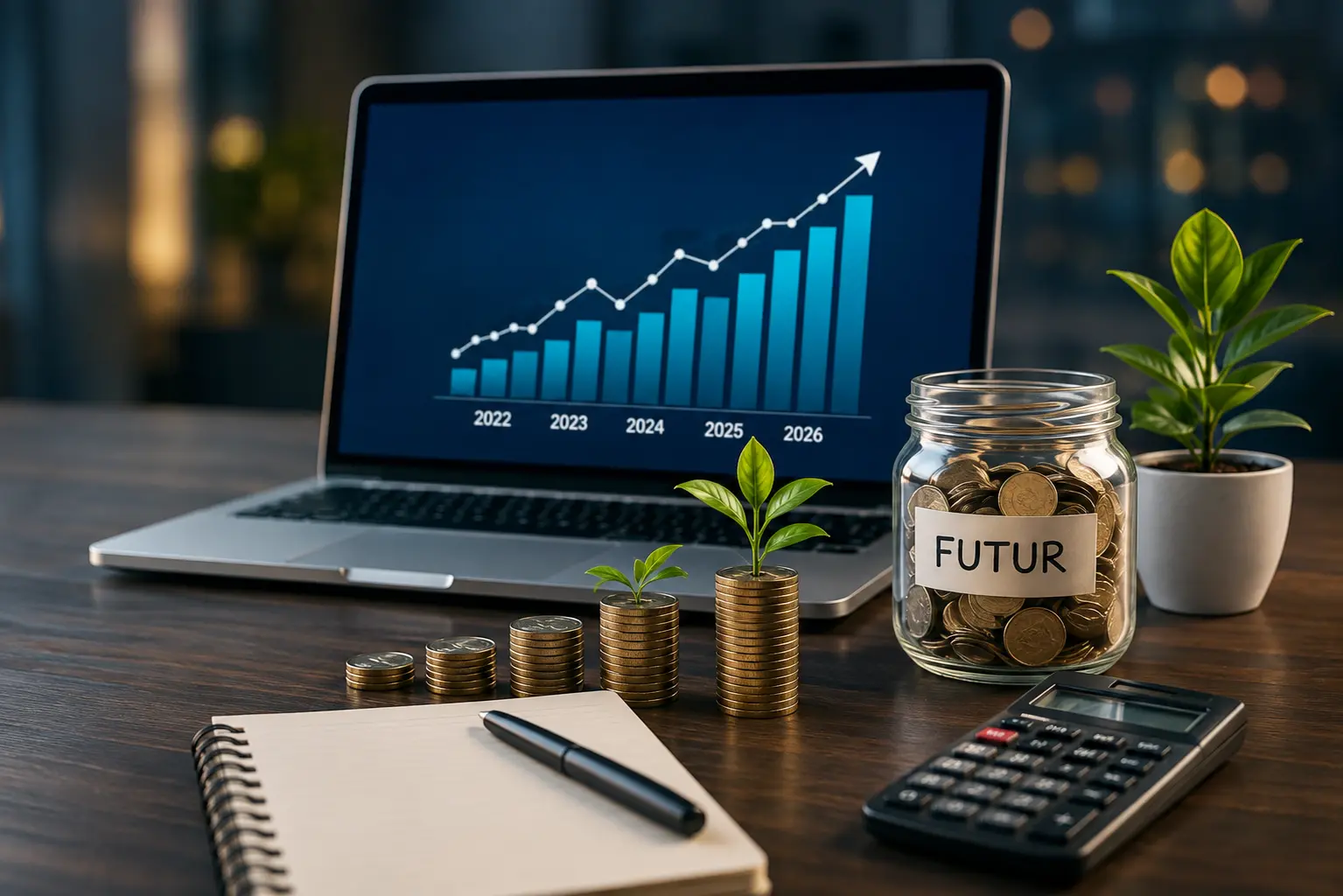 Investissement financier avec un petit budget, épargne progressive et développement du capital