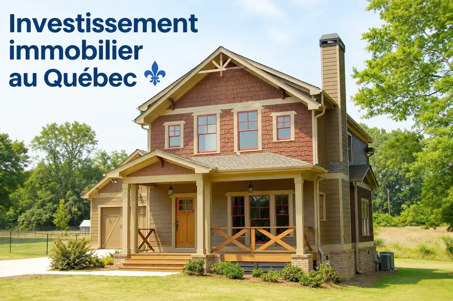 Investissement immobilier au Québec avec maison résidentielle et analyse d’un projet d’achat